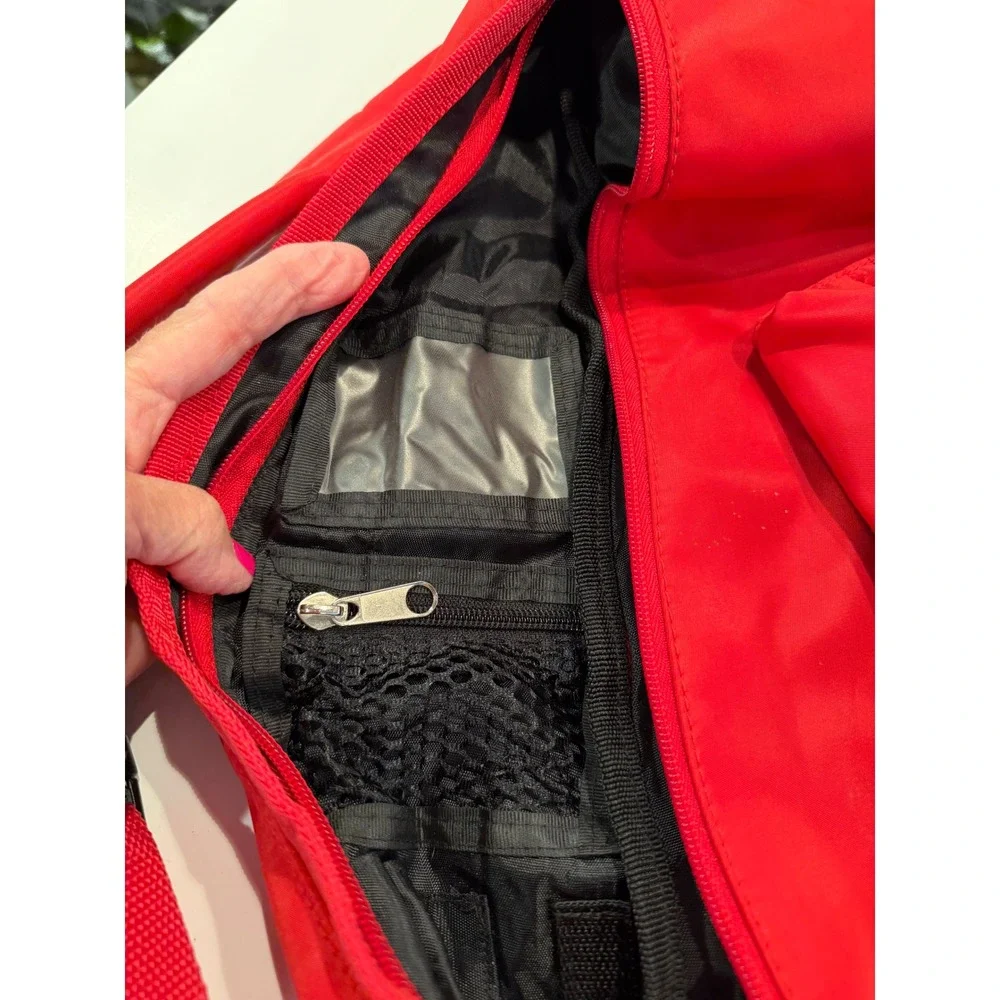 Logo Arkansas Razorbacks Sling Backpack Mens Womens Red Nylon Crossbody Bag NCAA